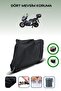 Black Rear Bag and Lock Compatible Falcon T-Rex 188 Compatible Motor Tarpaulin