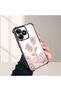Realme Note 50 Compatible Romantic Pink Rose Transparent Silicone Protective Case - 4