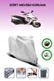 Gray Rear Bag and Lock Compatible Bisan Nysa 150 Compatible Motorcycle Tarpaulin
