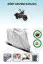 Gray Rear Bag and Lock Compatible Kuba Superlight 125 Compatible Motorcycle Tarpaulin
