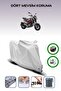Gray Rear Bag and Lock Compatible Benelli Tnt 125 Compatible Motorcycle Tarpaulin