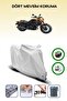 Gray Tail Bag and Lock Compatible Kawasaki Eliminator 500 Compatible Motorcycle Tarpaulin