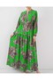 2423 Authentic Patterned Hijab Dress - Z.Black - 2
