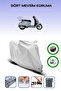 Gray Rear Bag and Lock Compatible Yuki Risotto 125 Compatible Motorcycle Tarpaulin