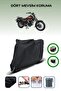 Black Rear Bag and Lock Compatible Bajaj Avenger Street 150 Compatible Motorcycle Tarpaulin