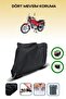 Black Rear Bag and Lock Compatible Kymco Ck 125 Pulsar Compatible Motorcycle Tarpaulin