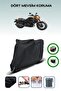 Black Tail Bag and Lock Compatible Kawasaki Eliminator 500 Compatible Motor Tarpaulin