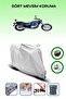 Gray Rear Bag and Lock Compatible Kawasaki El 125 Compatible Motor Tarpaulin