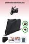 Black Rear Bag and Lock Compatible Sym Jet 14 Compatible Engine Cover
