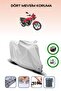Gray Rear Bag and Lock Compatible Kanuni Breton Sl 125 Compatible Motorcycle Tarpaulin