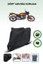 Black Rear Bag and Lock Compatible Bumoto/Jinling Ventura F250Cc Compatible Motor Tarpaulin
