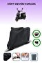 Black Rear Bag and Lock Compatible Sym Mio 50 Compatible Motorcycle Tarpaulin