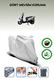 Gray Rear Bag and Lock Compatible Falcon Mocco 50 Compatible Motorcycle Tarpaulin