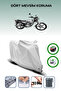 Gray Rear Bag and Lock Compatible with Kanuni Bs 125 Compatible Motorcycle Tarpaulin