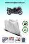 Gray Tail Bag and Lock Compatible Kawasaki Zzr 1400 Abs Compatible Motorbike Tarpaulin