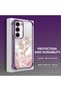 Samsung Galaxy S23 Compatible Romantic Pink Rose Transparent Silicone Protective Case - 3