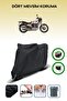 Black Rear Bag and Lock Compatible Yamaha Xv1000 Compatible Motorcycle Tarpaulin