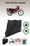 Black Rear Bag and Lock Compatible Honda XL 185 S Compatible Motorcycle Tarpaulin