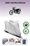 Gray Rear Bag and Lock Compatible Yamaha Sr 500 Compatible Motor Tarpaulin