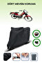 Black Rear Bag and Lock Compatible Bisan Star Compatible Motorcycle Tarpaulin