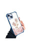 iPhone 13 Compatible Romantic Pink Rose Transparent Silicone Protective Case - 3