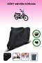 Black Rear Bag and Lock Compatible Kymco Aktiv 125 Compatible Motorcycle Tarpaulin