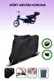 Black Rear Bag and Lock Compatible with Kanuni Power Gxl Compatible Motorcycle Tarpaulin