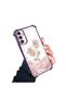 Samsung Galaxy A14 Compatible Romantic Pink Rose Transparent Silicone Protective Case - 2