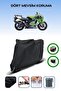 Black Tail Bag and Lock Compatible Kawasaki Zx-7 R Compatible Motorcycle Tarpaulin