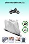 Gray Rear Bag and Lock Compatible Cfmoto 700Cl-X Adv Compatible Motorcycle Tarpaulin