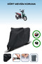Black Rear Bag and Lock Compatible Arora Gemma 125 Compatible Motorcycle Tarpaulin