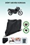 Black Rear Bag and Lock Compatible Kawasaki Klr 650 Compatible Motorcycle Tarpaulin