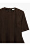 Peplum Brown Women's T-Shirt 6WAK50418EK - 3