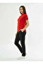 Nova - Red Black Straight Leg Women's Stretch Fabric Judge Collar Snap Fastener Flexible Nurse Scrubs - 4