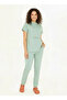 Nova - Celery Green Straight-Leg Women’s Stretch Fabric Mandarin Collar Half-Button Snap Nurse and Doctor Uniform - 6
