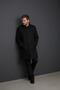 Almira Regular Fit Inner Padding Zipper-Button Closure Black Coat - 5