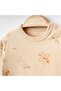 Organic Booties Romper Set – Rabbit Pattern & Plain Beige - 2