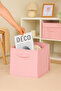 4Pcs-Pink with Lid Closet Laundry Toy Organizer Folding Storage Box with Lid30X30X30Cm - 4