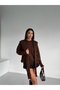 Soft Women's Knit Sweater with Scarf Detail - 7