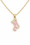 Women's Gold Color Stone Sock Figured Steel Necklace – Non-Tarnish, Stylish and Everyday Wear - 2