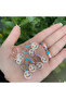 Smile Enamel Zircon Hoop Earrings - 2