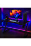 طاولة ألعاب RGB مزودة بإضاءة LED جانبية – طاولة كمبيوتر مريحة بتصميم على شكل حرف Z - 4