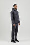 Sportswear Full Length Zippered Men's Hooded Tracksuit Set Titanium - 2