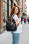 Mother Baby Care Back-Shoulder Bag Faux Leather Waterproof Thermal Bottle Compartment Stroller Strap Gifted - 7
