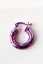 2 cm Purple Thick Hoop Earrings