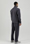 Sportswear Full Length Zippered Men's Mock Neck Piece Tracksuit Set Titanium - 4