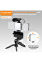 PK-771 Vlogging Kit | All-in-One Video Making Set | LED Light + Microphone + Tripod + Remote