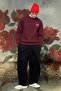 Unisex Oversize Sweatshirt Norf Sarf Map Printed Claret Red – Crew Neck, 3 Thread Threaded Yarn - 6