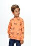 Boy's Relax Fit Hooded Pocket Lightweight Drop Shoulder Embroidered Sweatshirt - 2