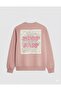 Unisex Oversize Sweatshirt Norf Sarf Map Printed Pink – Crew Neck, 3 Thread Raster Printing - 6